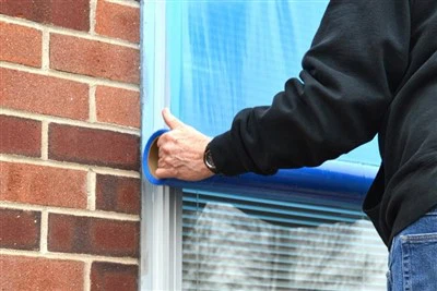 Filem kaca tingkap tahan lama untuk perlindungan matahari sementara - penutup kaca pelekat, filem masking tingkap